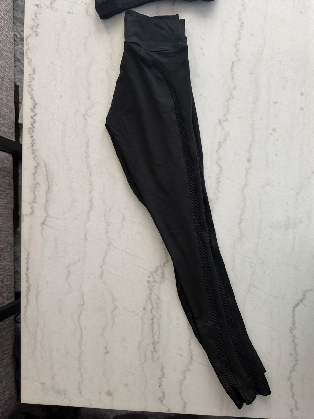 Bombshell Sportswear Black Girls' Performance Leggings with Mesh Detail